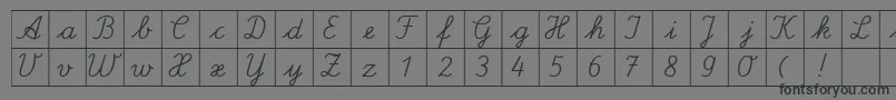 フォントSpLaQuadratDb – 黒い文字の灰色の背景