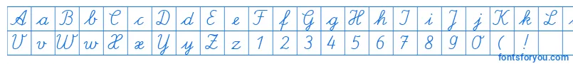 SpLaQuadratDb-fontti – siniset fontit