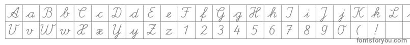 Fonte SpLaQuadratDb – fontes cinzas em um fundo branco