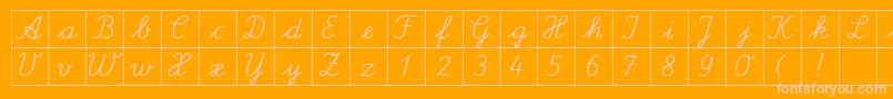 フォントSpLaQuadratDb – オレンジの背景にピンクのフォント