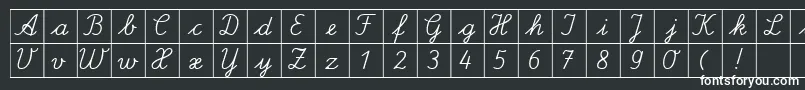 フォントSpLaQuadratDb – 黒い背景に白い文字