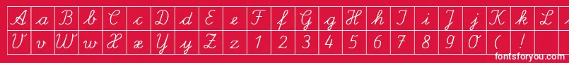 フォントSpLaQuadratDb – 赤い背景に白い文字