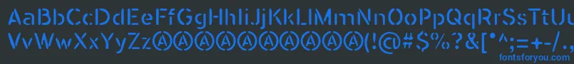 SeisdedosDeadReg Font – Blue Fonts on Black Background