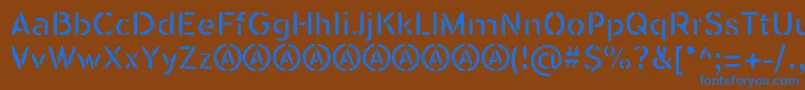 SeisdedosDeadReg Font – Blue Fonts on Brown Background