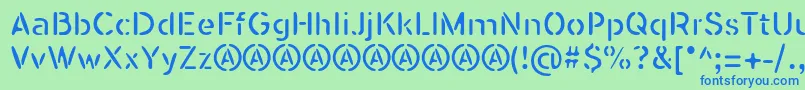 SeisdedosDeadReg Font – Blue Fonts on Green Background