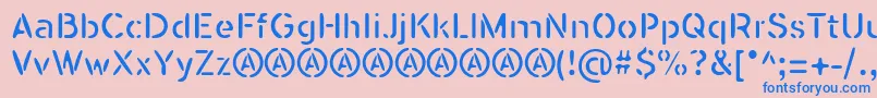 SeisdedosDeadReg Font – Blue Fonts on Pink Background