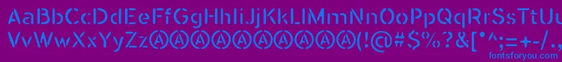 SeisdedosDeadReg Font – Blue Fonts on Purple Background