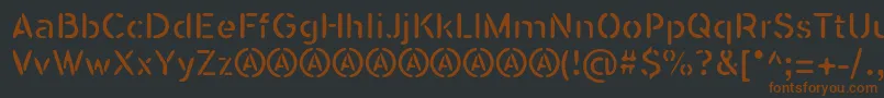 SeisdedosDeadReg Font – Brown Fonts on Black Background