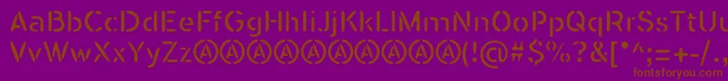 SeisdedosDeadReg Font – Brown Fonts on Purple Background