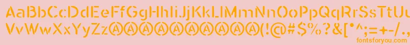 SeisdedosDeadReg Font – Orange Fonts on Pink Background