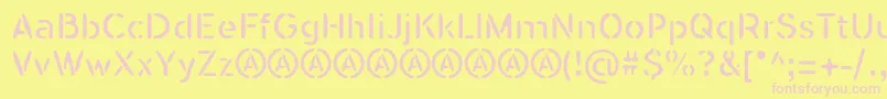 SeisdedosDeadReg Font – Pink Fonts on Yellow Background