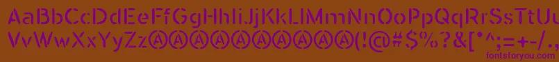 SeisdedosDeadReg Font – Purple Fonts on Brown Background