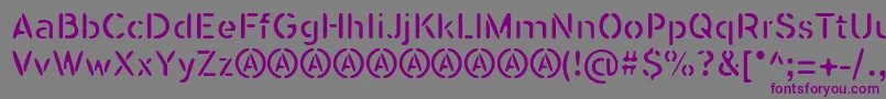 SeisdedosDeadReg Font – Purple Fonts on Gray Background