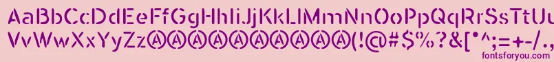 SeisdedosDeadReg Font – Purple Fonts on Pink Background