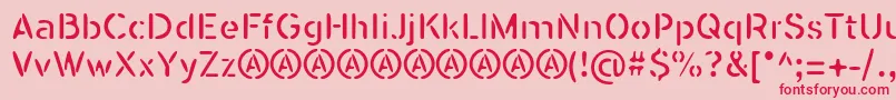 SeisdedosDeadReg Font – Red Fonts on Pink Background