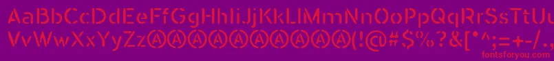 SeisdedosDeadReg Font – Red Fonts on Purple Background