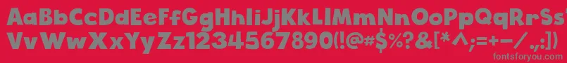 CloudyWithAChanceOfLove Font – Gray Fonts on Red Background