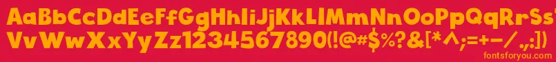 CloudyWithAChanceOfLove Font – Orange Fonts on Red Background