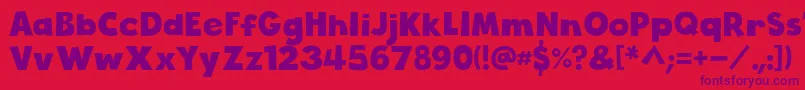 CloudyWithAChanceOfLove Font – Purple Fonts on Red Background