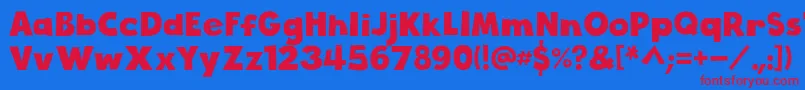 CloudyWithAChanceOfLove Font – Red Fonts on Blue Background
