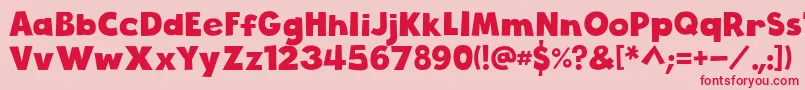 CloudyWithAChanceOfLove Font – Red Fonts on Pink Background