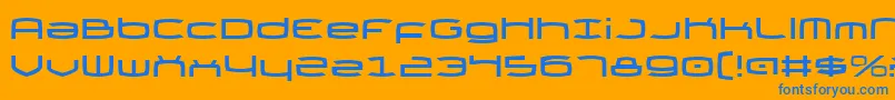 Fonte Thundergod – fontes azuis em um fundo laranja