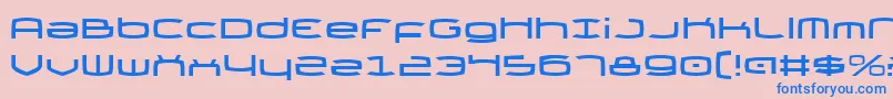 Weitere Informationen zur Thundergod-Schriftart Thundergod-Schriftart – Blaue Schriften auf rosa Hintergrund