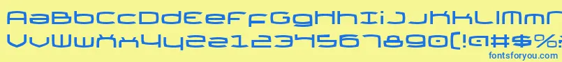 Weitere Informationen zur Thundergod-Schriftart Thundergod-Schriftart – Blaue Schriften auf gelbem Hintergrund