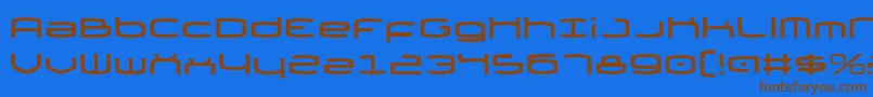 Thundergod Font – Brown Fonts on Blue Background