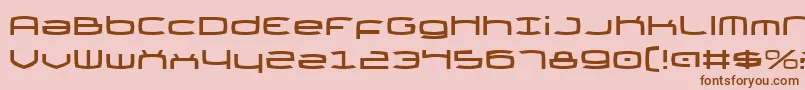Thundergod-Schriftart – Braune Schriften auf rosa Hintergrund