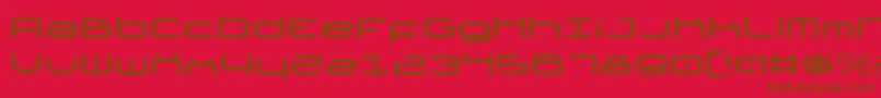 Thundergod-fontti – ruskeat fontit punaisella taustalla