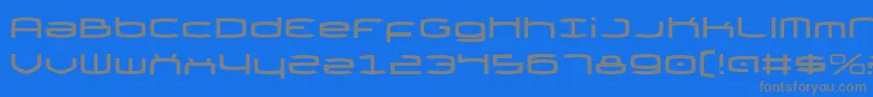 Fonte Thundergod – fontes cinzas em um fundo azul