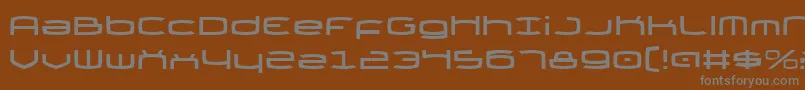 フォントThundergod – 茶色の背景に灰色の文字
