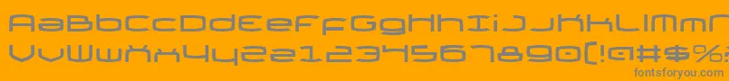 Thundergod Font – Gray Fonts on Orange Background