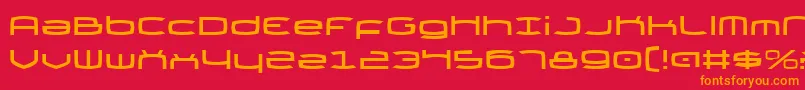 Police Thundergod – polices orange sur fond rouge