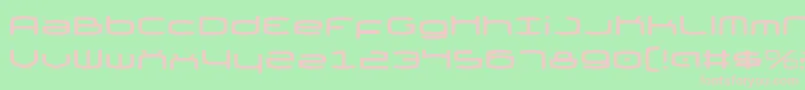 Thundergod-Schriftart – Rosa Schriften auf grünem Hintergrund