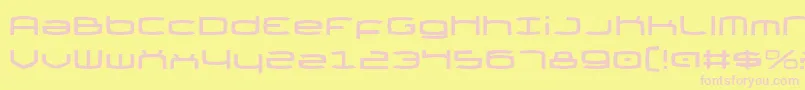 Thundergod Font – Pink Fonts on Yellow Background