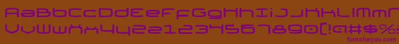 Thundergod-Schriftart – Violette Schriften auf braunem Hintergrund