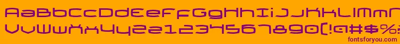 Thundergod Font – Purple Fonts on Orange Background