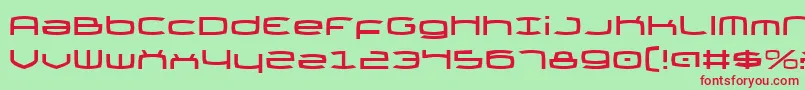 Thundergod Font – Red Fonts on Green Background