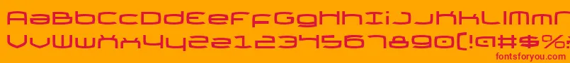 Police Thundergod – polices rouges sur fond orange
