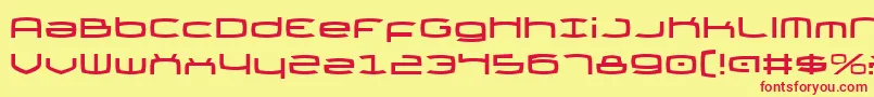 Thundergod Font – Red Fonts on Yellow Background
