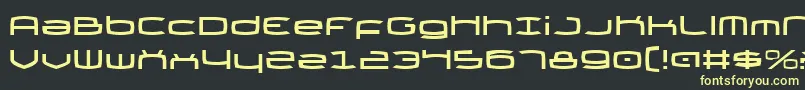 Thundergod-Schriftart – Gelbe Schriften auf schwarzem Hintergrund