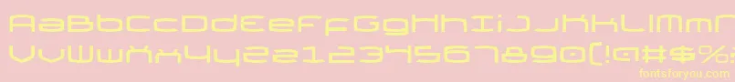 Thundergod-Schriftart – Gelbe Schriften auf rosa Hintergrund