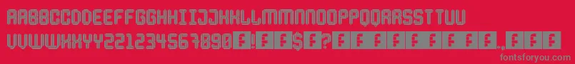 Escheresk Font – Gray Fonts on Red Background