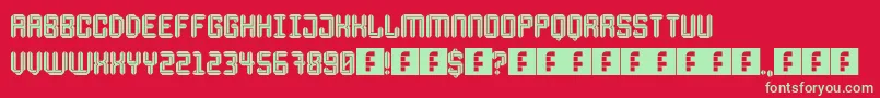 Escheresk Font – Green Fonts on Red Background