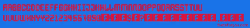 Escheresk Font – Red Fonts on Blue Background