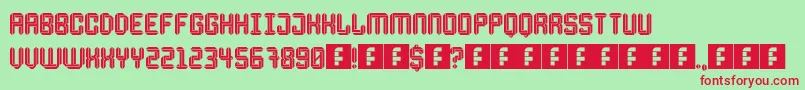 Escheresk Font – Red Fonts on Green Background