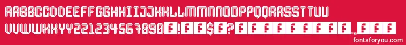 Escheresk Font – White Fonts on Red Background
