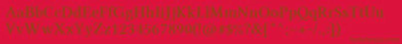 LinlibertineRz Font – Brown Fonts on Red Background